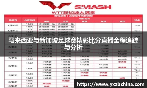 马来西亚与新加坡足球赛精彩比分直播全程追踪与分析