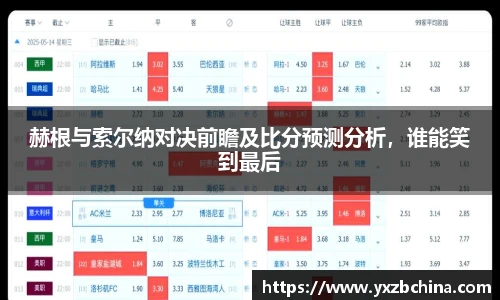 赫根与索尔纳对决前瞻及比分预测分析，谁能笑到最后